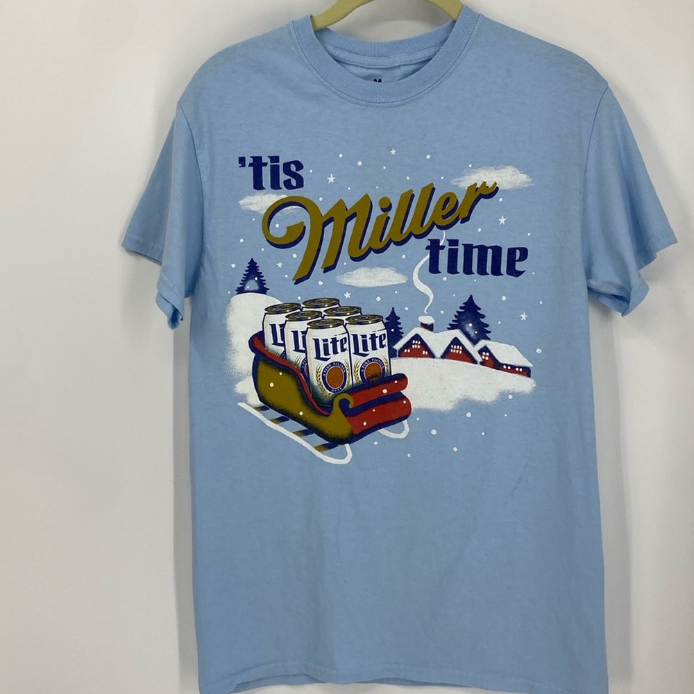 Junk Food It’s Miller Time Holiday T-Shirt SZ XS